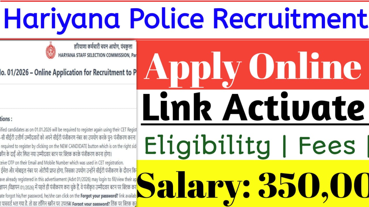 HSSC Haryana Police Constable Recruitment 2026