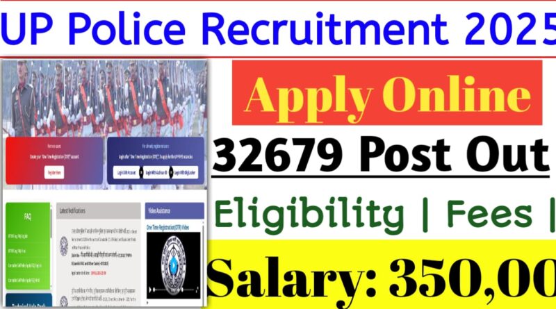 UP Police Constable Recruitment 2026 Apply Online