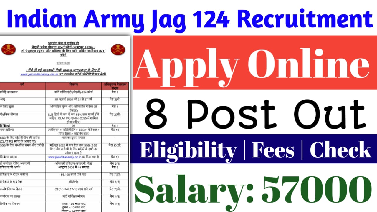 Indian Army JAG 124th Recruitment 2026