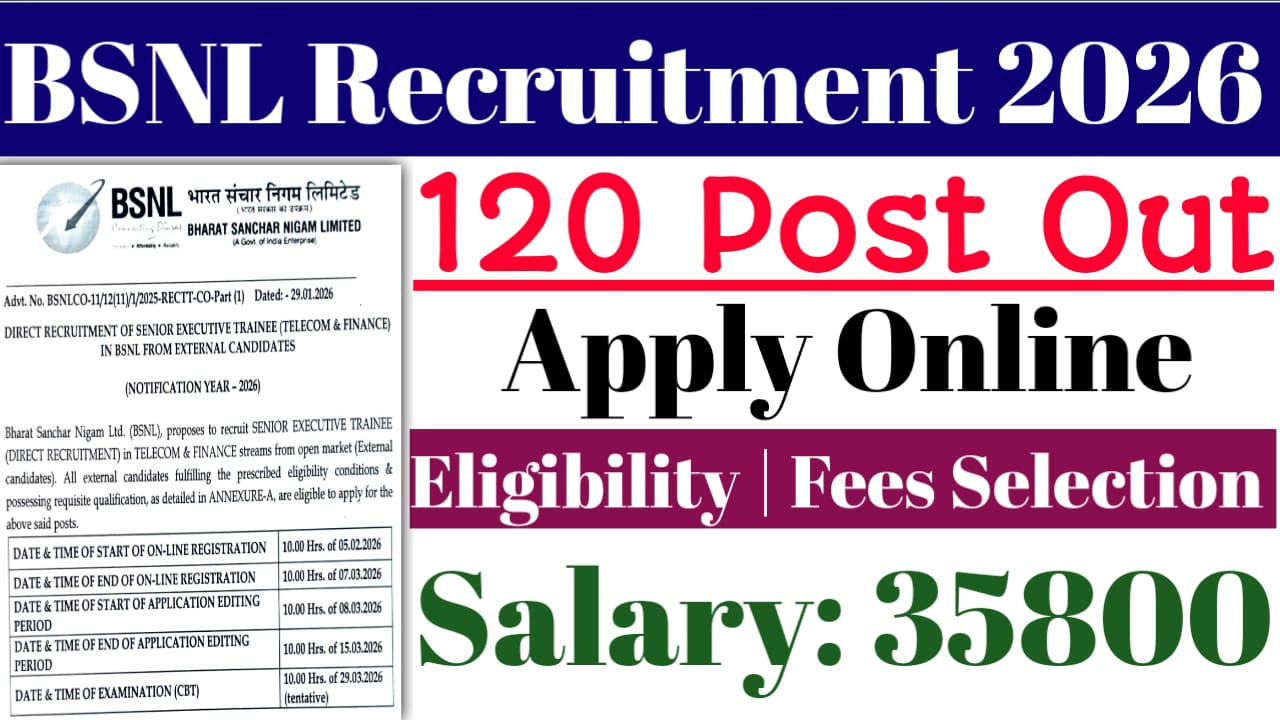 BSNL Recruitment 2026 Notification