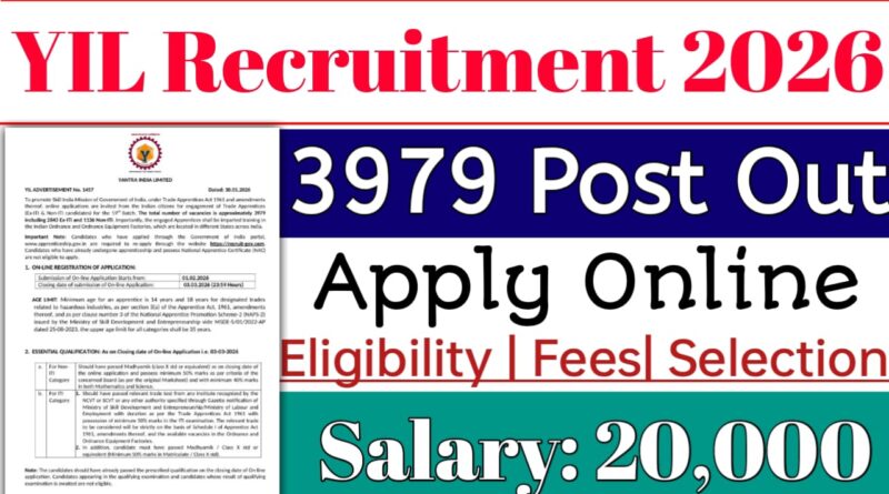 Yantra India Limited Apprentice Recruitment 2026