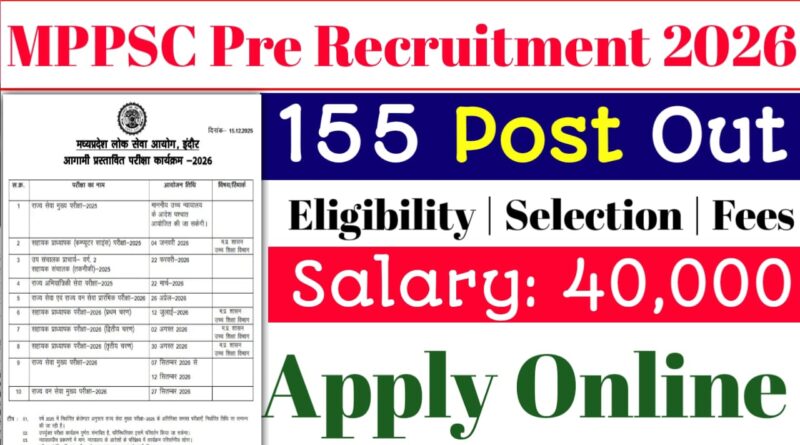 MPPSC Pre Recruitment 2026