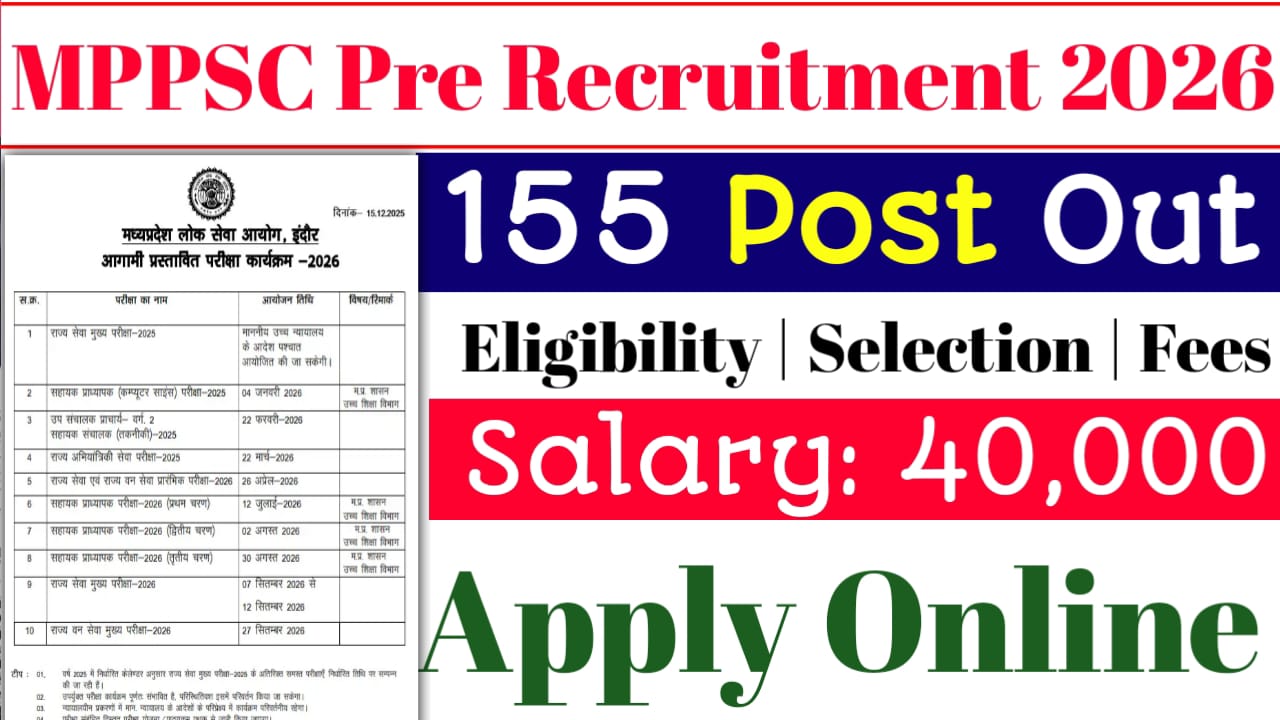 MPPSC Pre Recruitment 2026