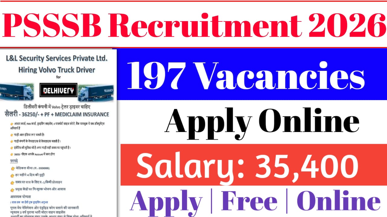 PSSSB Excise Inspector Recruitment 2026