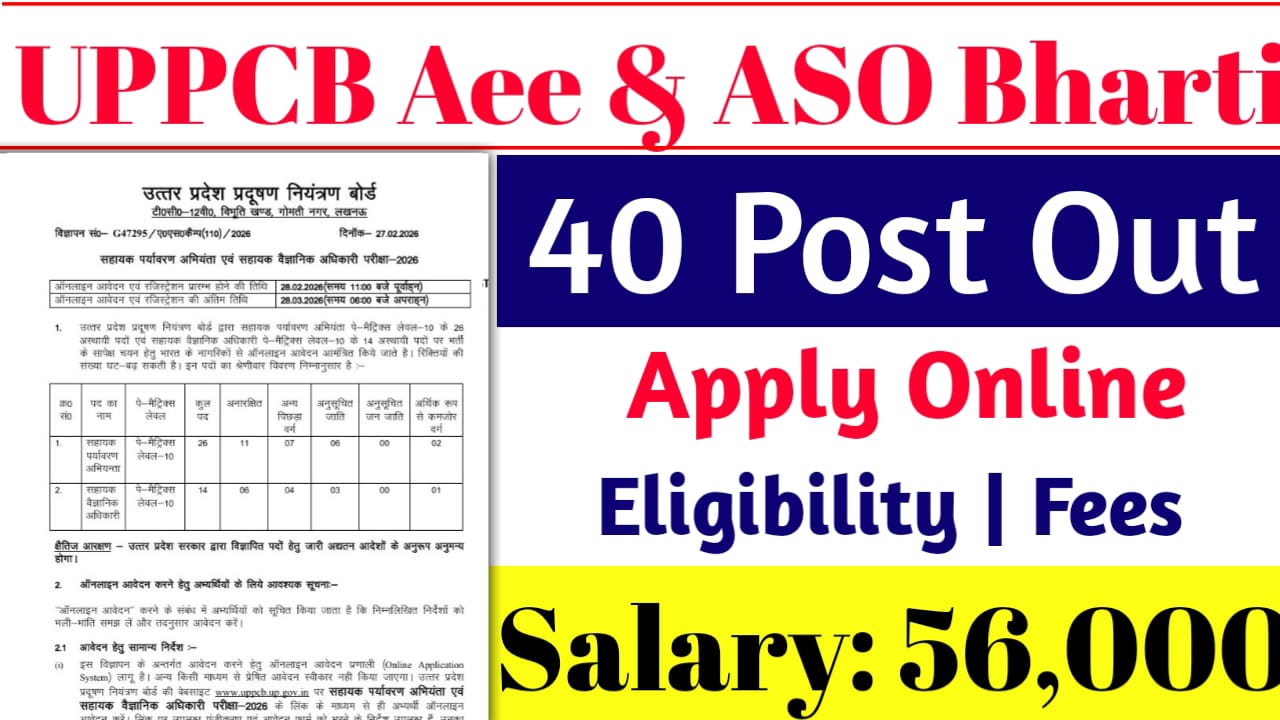 UPPCB AEE and ASO Recruitment 2026